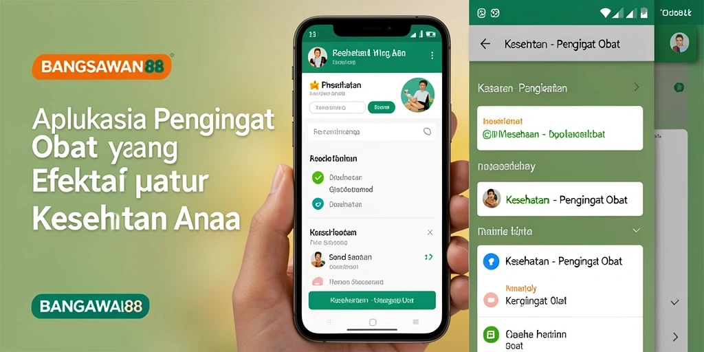 Tampilan antarmuka Pengingat Obat BANGSAWAN88 yang sederhana dan fungsional.
