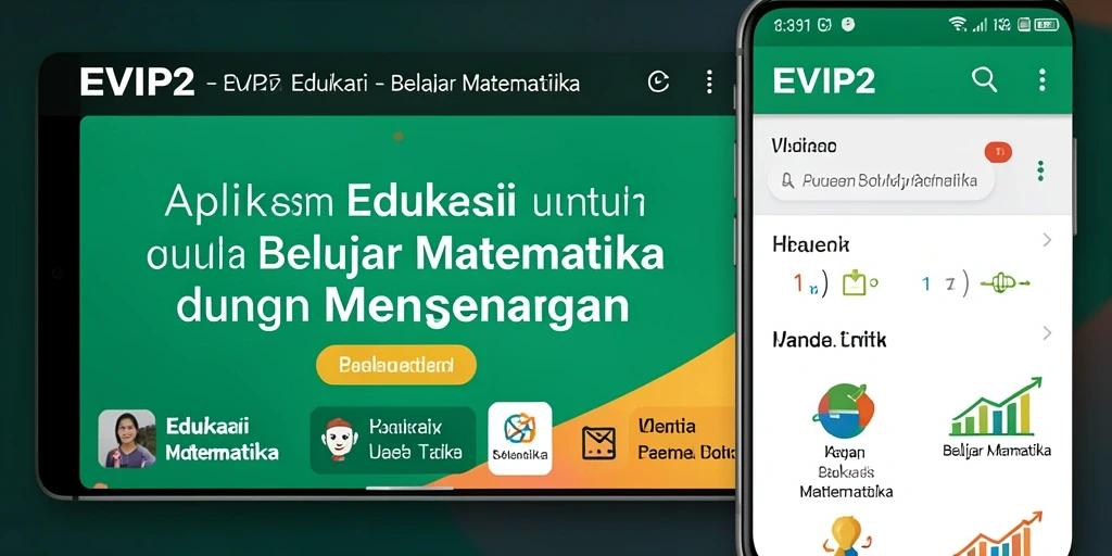 Antarmuka interaktif aplikasi Belajar Matematika EVIP2.