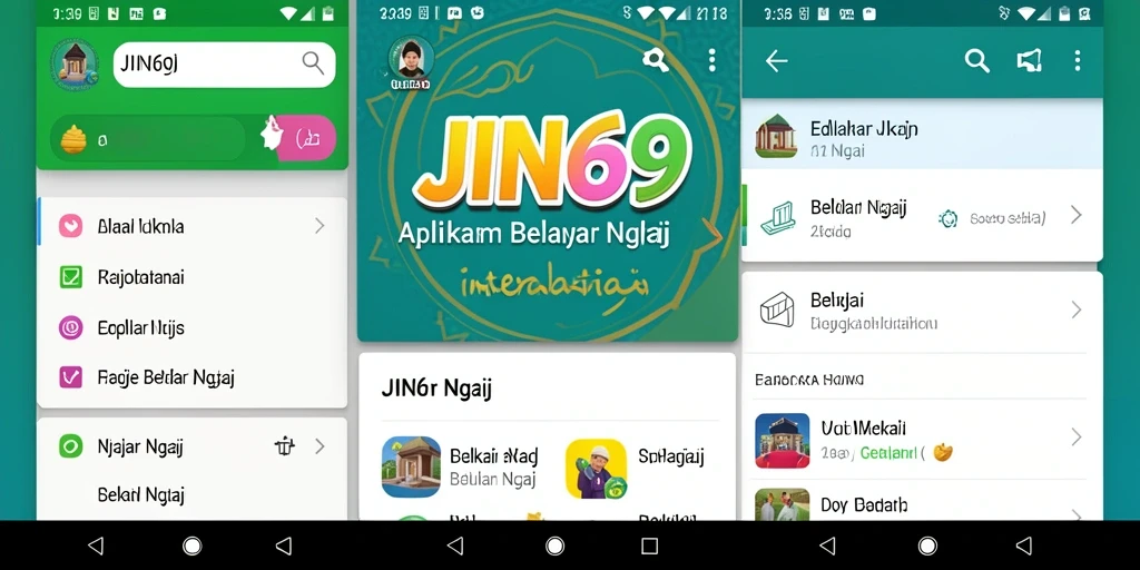 Tampilan antarmuka JIN69 yang interaktif dan edukatif.