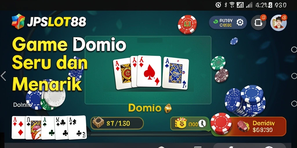 Antarmuka permainan Domino JPSLOT88 yang menarik dan interaktif.
