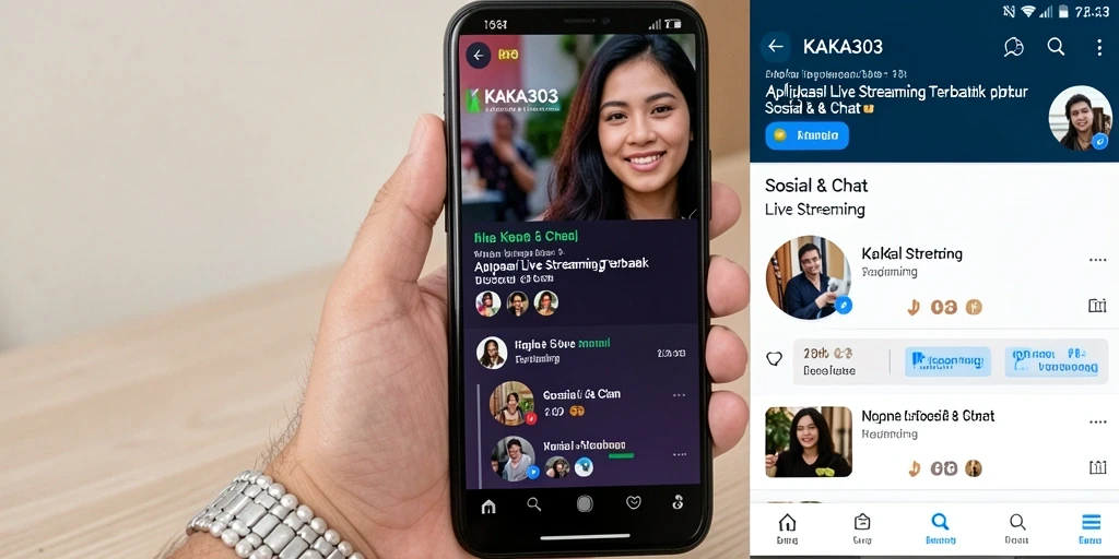 Antarmuka KAKA303 yang menarik dengan fungsi Live Streaming.