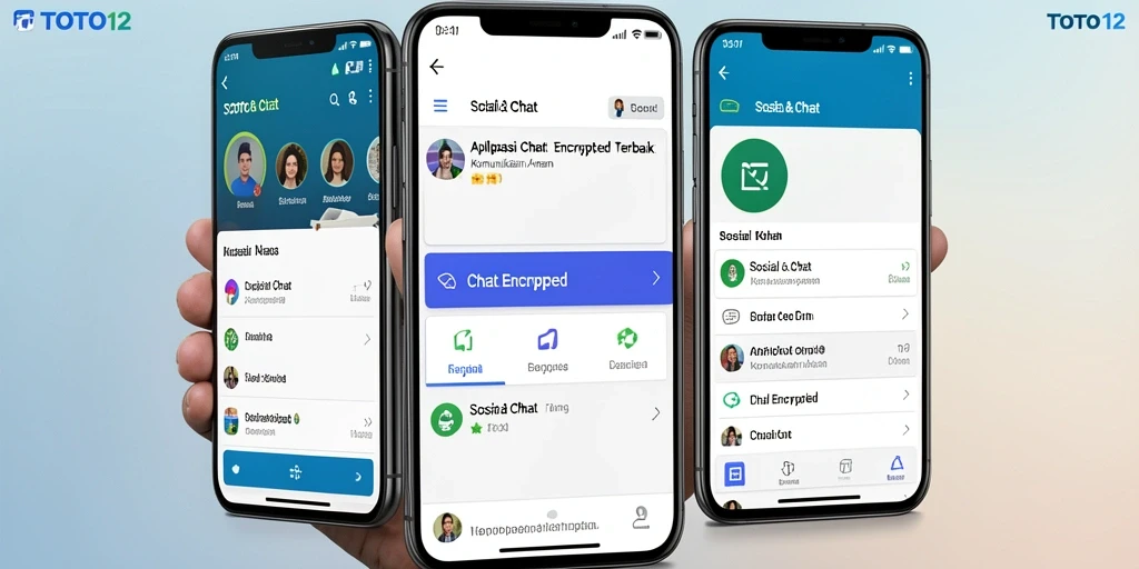 Screenshot antarmuka TOTO12 yang menampilkan fitur chat yang aman.